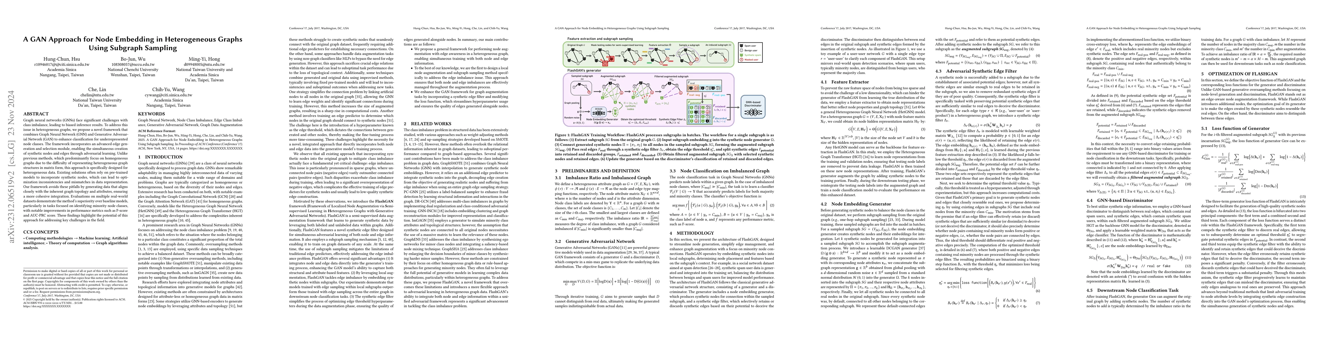 Thumbnail for A GAN Approach for Node Embedding in Heterogeneous Graphs Using Subgraph
  Sampling