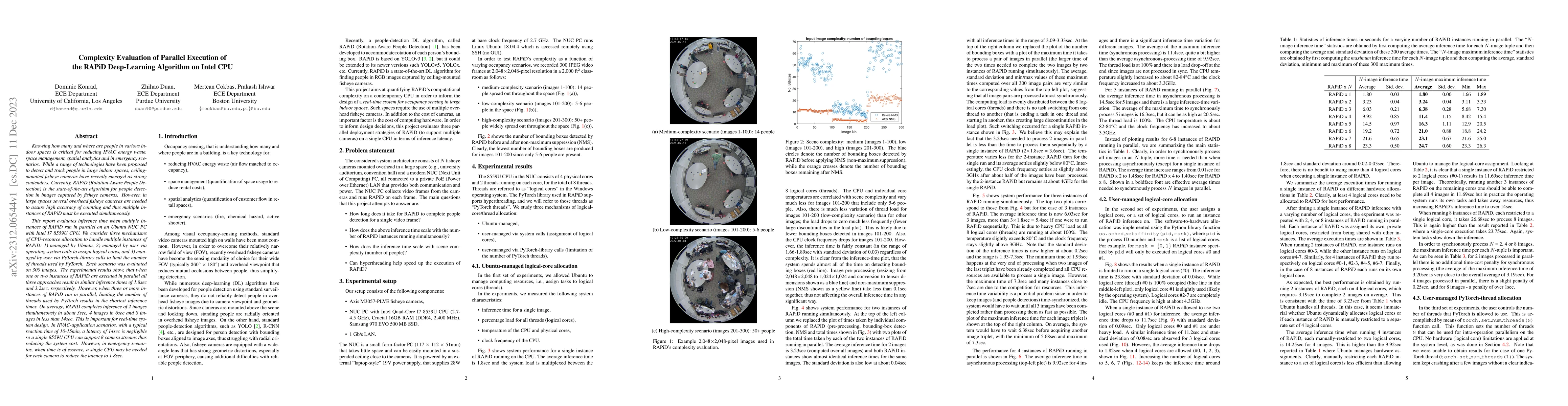 Thumbnail for Complexity Evaluation of Parallel Execution of the RAPiD Deep-Learning
  Algorithm on Intel CPU