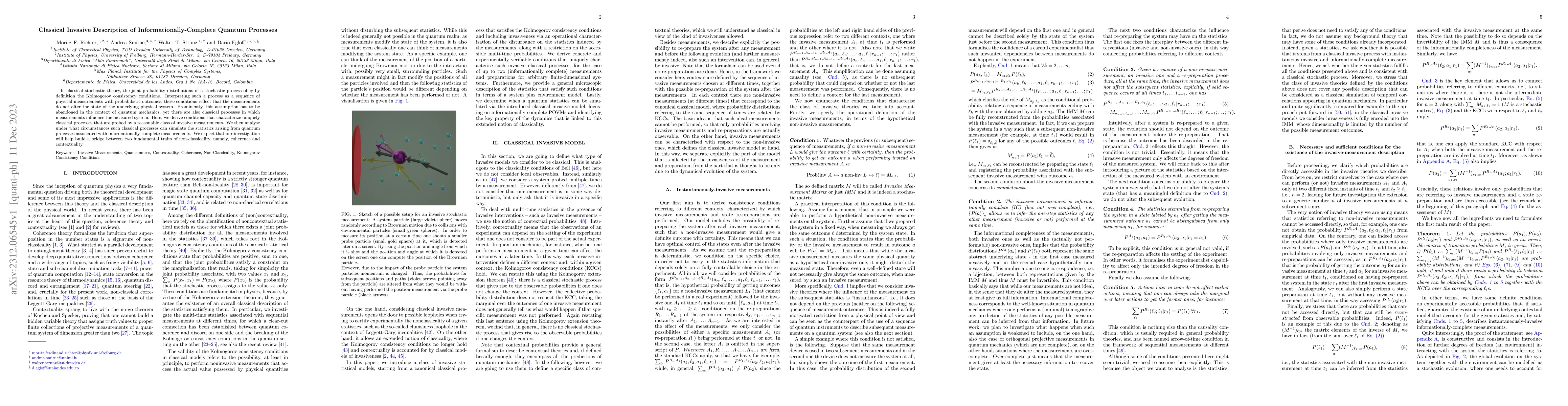 Thumbnail for Classical Invasive Description of Informationally-Complete Quantum
  Processes