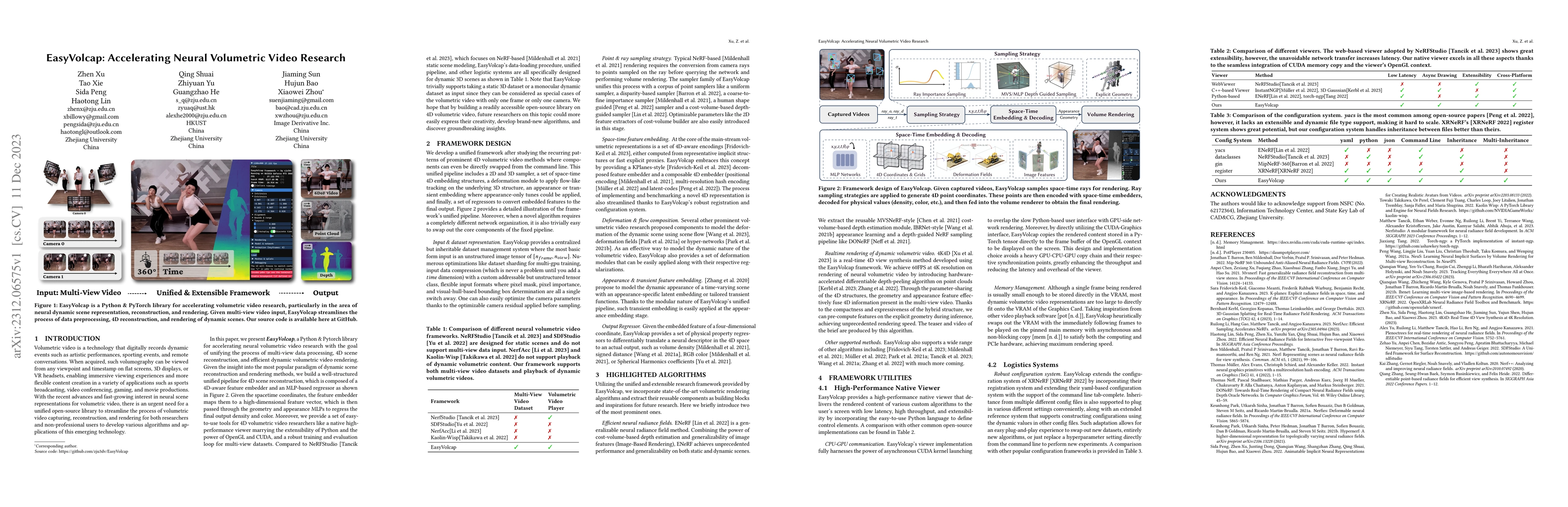 Thumbnail for EasyVolcap: Accelerating Neural Volumetric Video Research