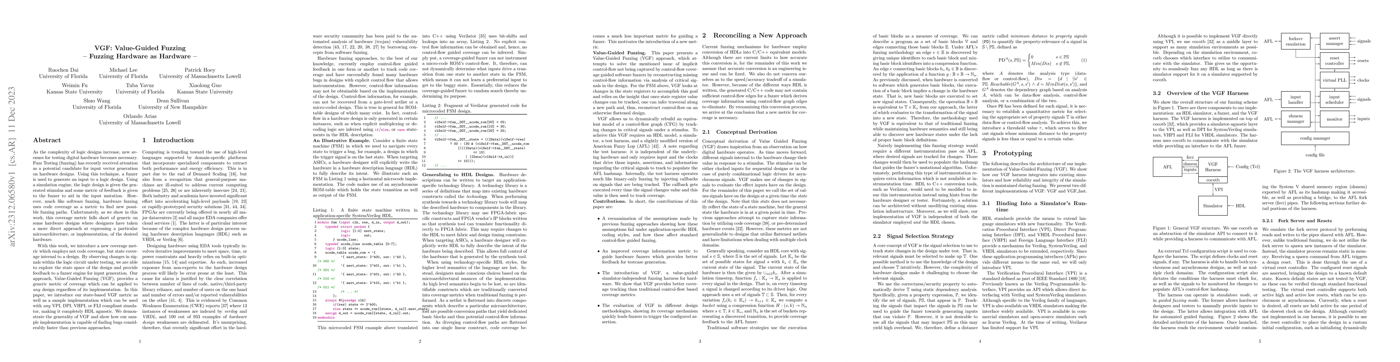 Thumbnail for VGF: Value-Guided Fuzzing -- Fuzzing Hardware as Hardware