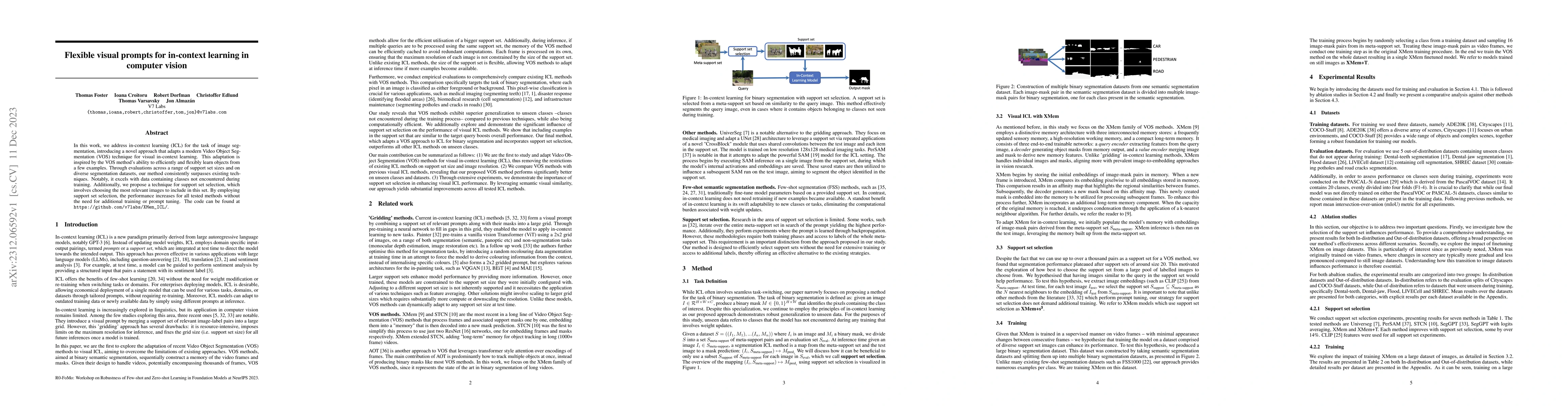 Thumbnail for Flexible visual prompts for in-context learning in computer vision
