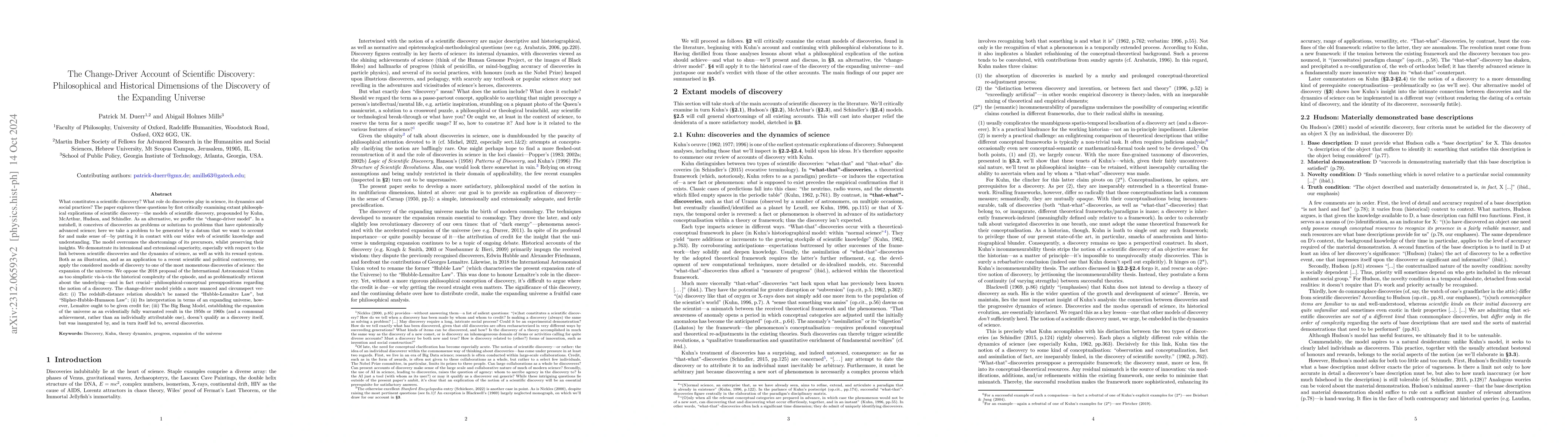 Thumbnail for The Discovery of the Expanding Universe: Philosophical and Historical
  Dimensions