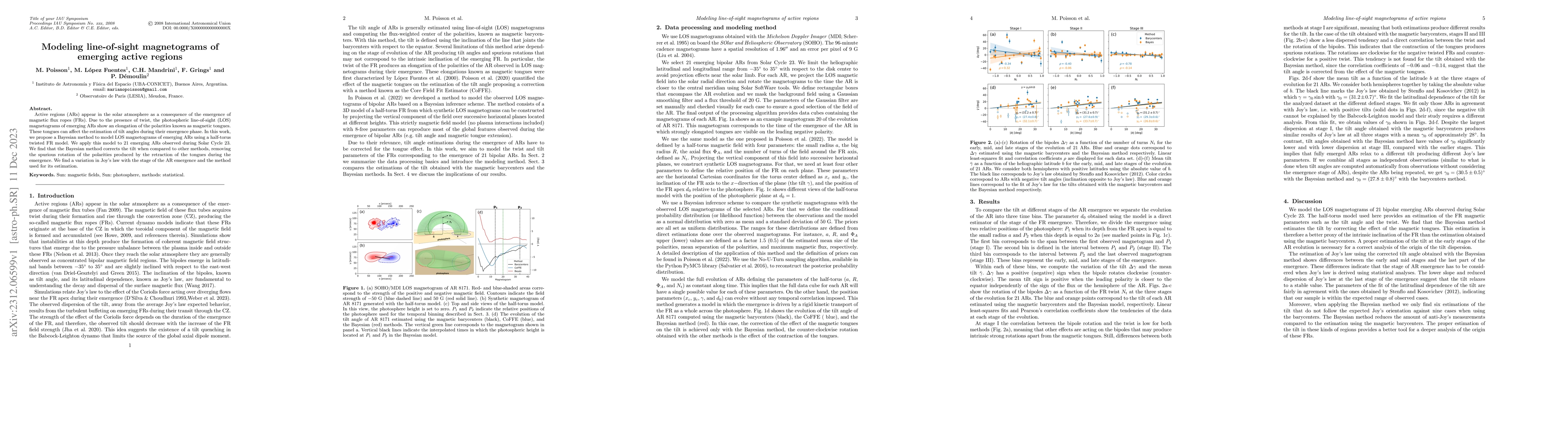Thumbnail for Modeling line-of-sight magnetograms of active regions
