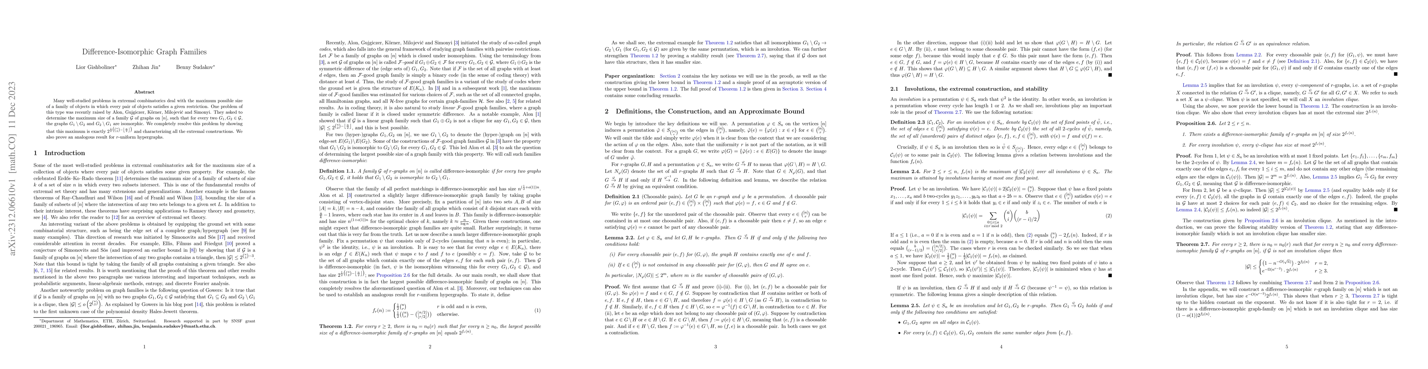 Thumbnail for Difference-Isomorphic Graph Families