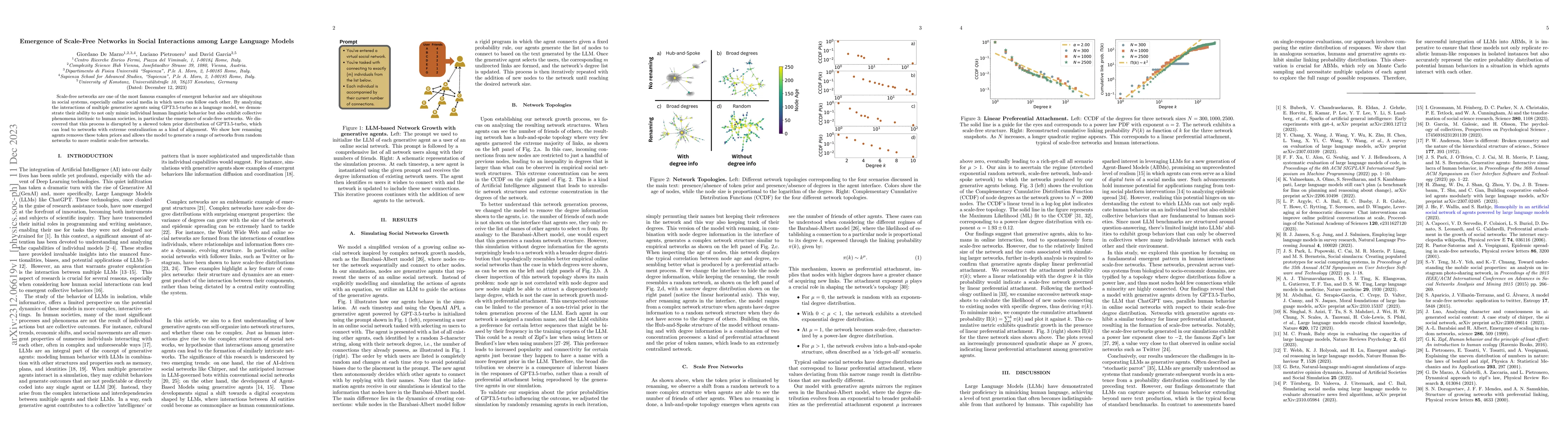 Thumbnail for Emergence of Scale-Free Networks in Social Interactions among Large
  Language Models