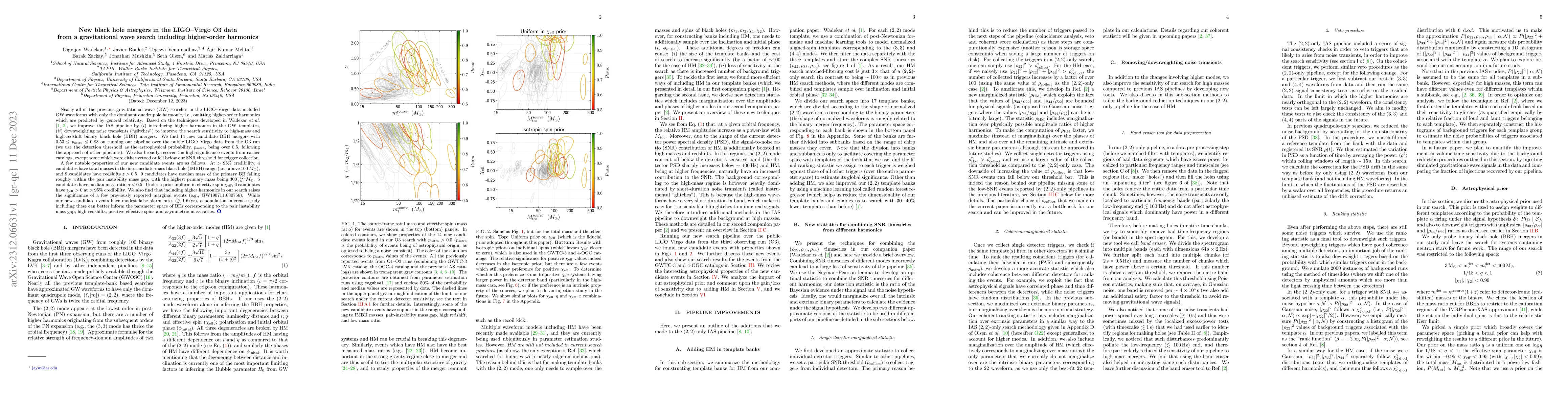 Thumbnail for New black hole mergers in the LIGO-Virgo O3 data from a gravitational
  wave search including higher-order harmonics
