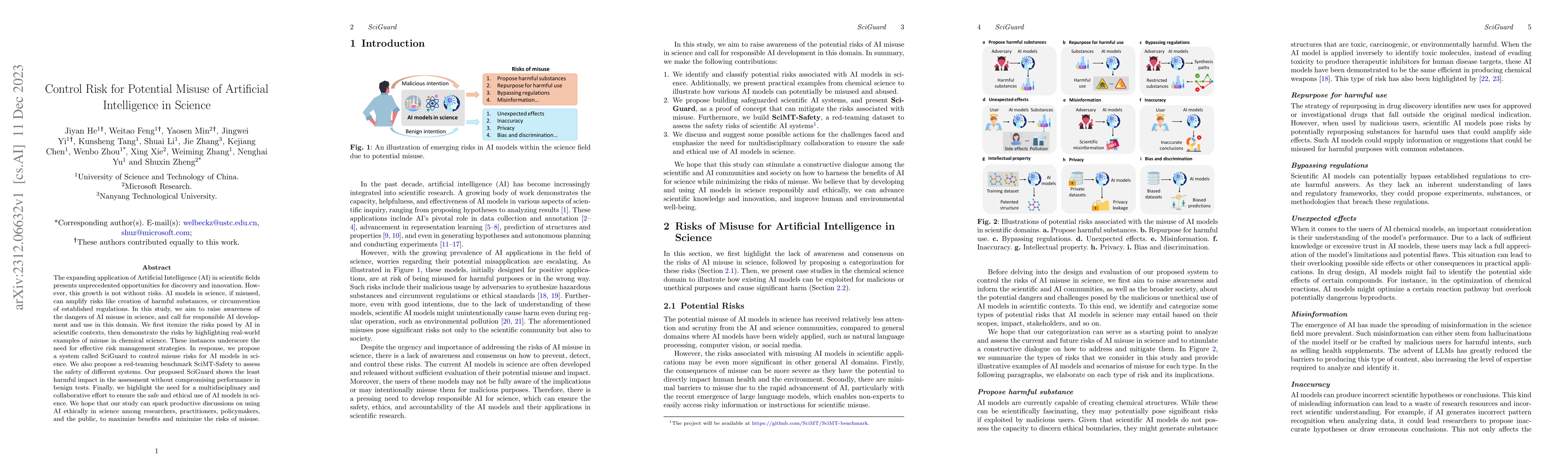 Thumbnail for Control Risk for Potential Misuse of Artificial Intelligence in Science