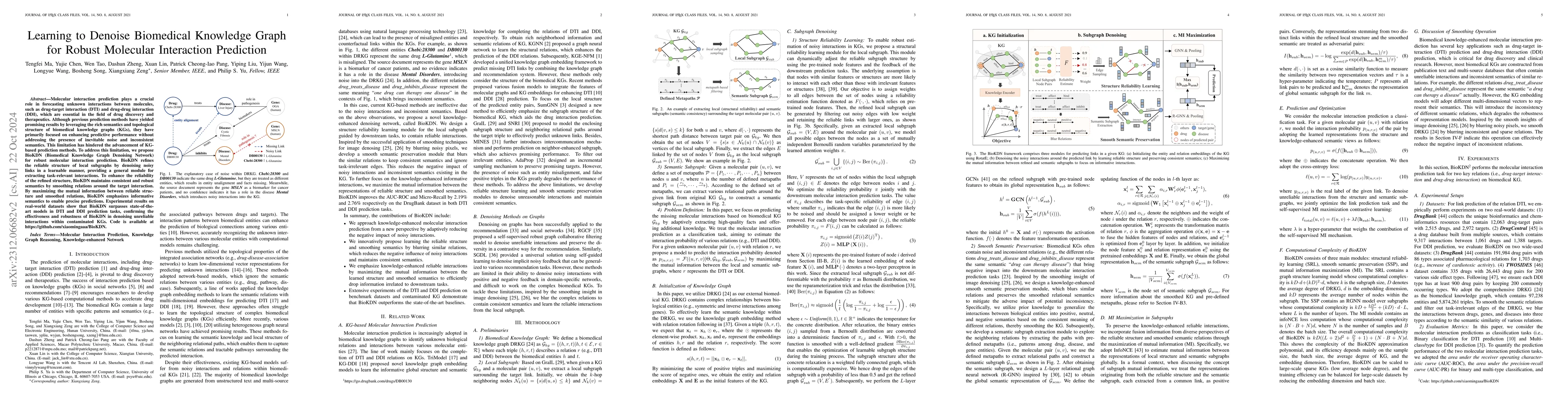 Thumbnail for Learning to Denoise Unreliable Interactions for Link Prediction on
  Biomedical Knowledge Graph