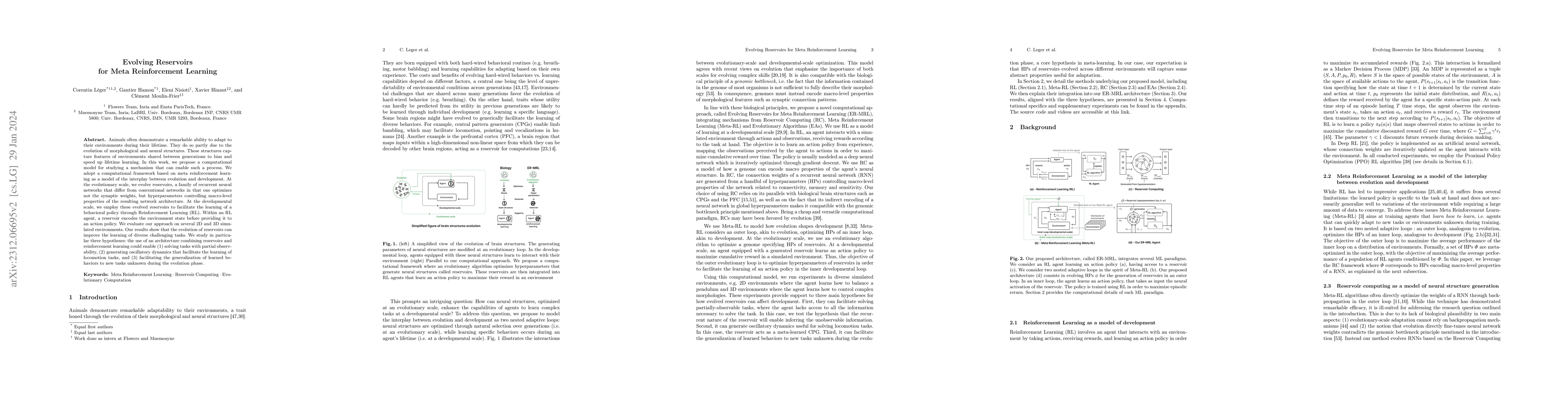 Thumbnail for Evolving Reservoirs for Meta Reinforcement Learning