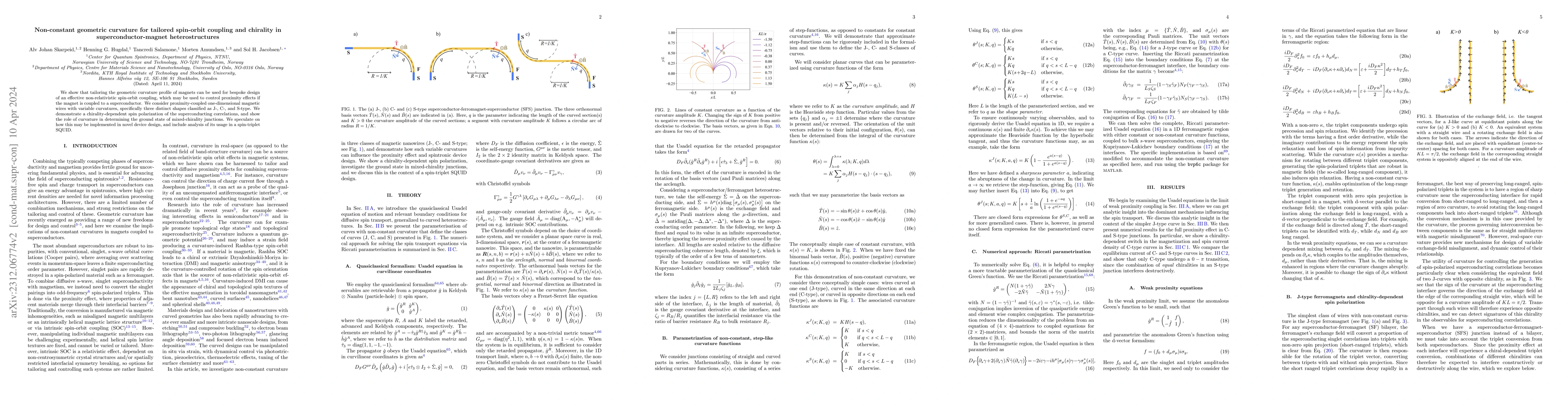 Thumbnail for Non-constant geometric curvature for tailored spin-orbit coupling and
  chirality in superconductor-magnet heterostructures