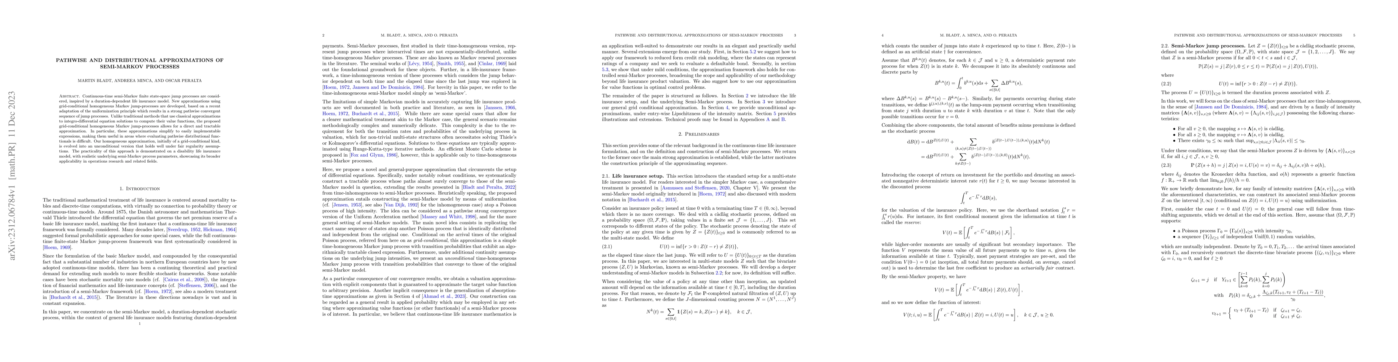 Thumbnail for Pathwise and distributional approximations of semi-Markov processes