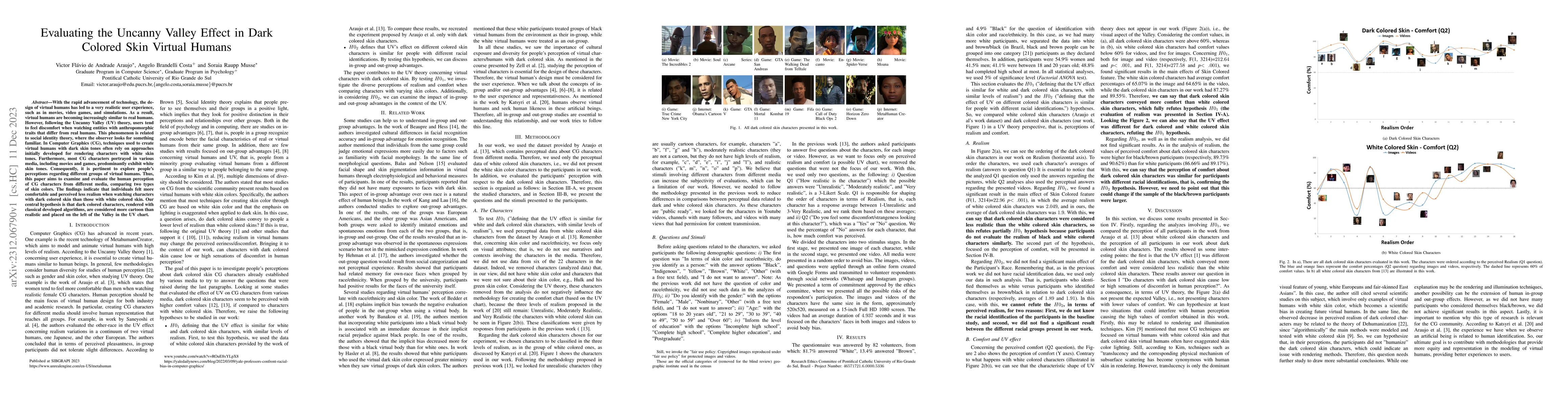 Thumbnail for Evaluating the Uncanny Valley Effect in Dark Colored Skin Virtual Humans