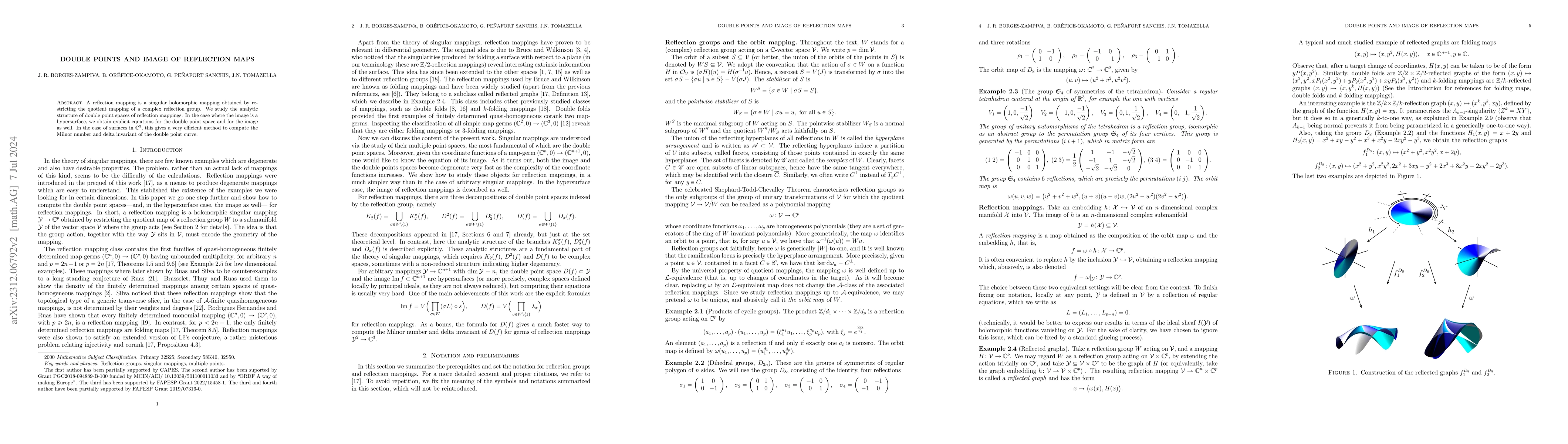 Thumbnail for Double points and image of reflection maps
