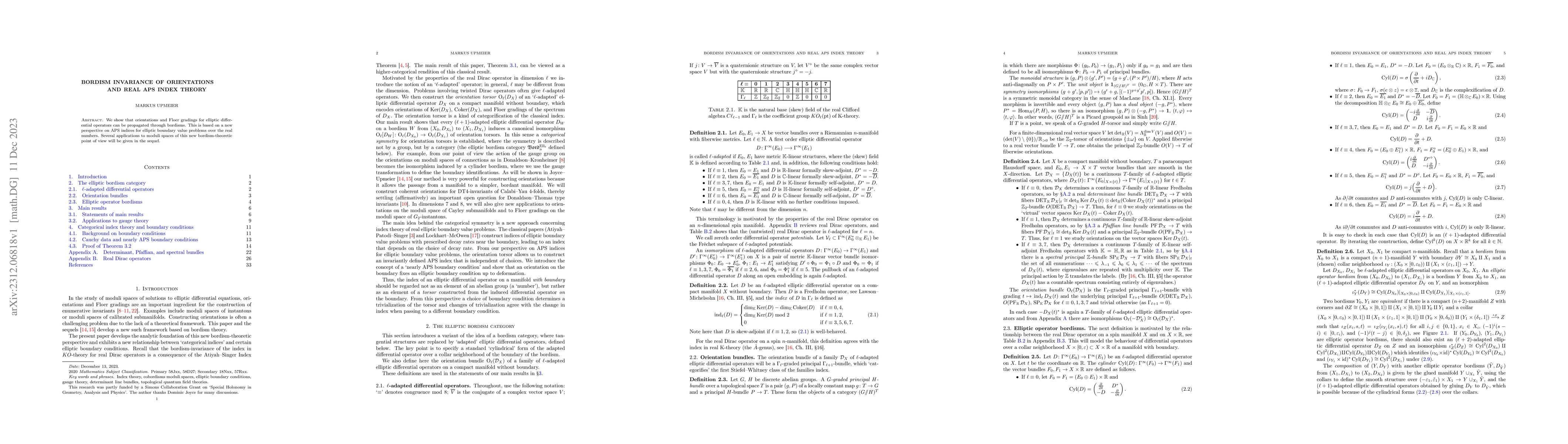 Thumbnail for Bordism invariance of orientations and real APS index theory