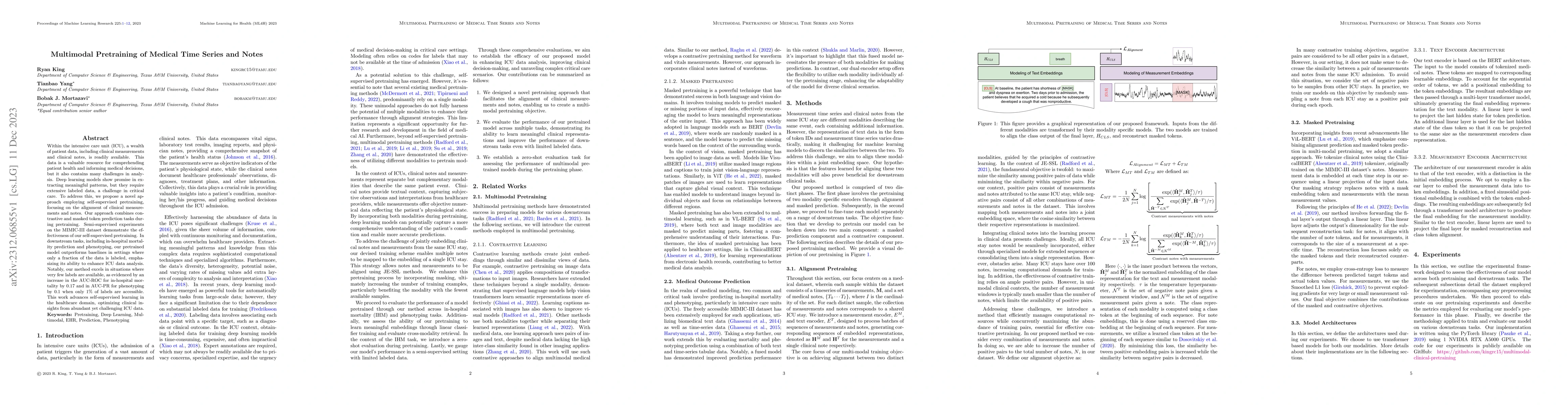 Thumbnail for Multimodal Pretraining of Medical Time Series and Notes