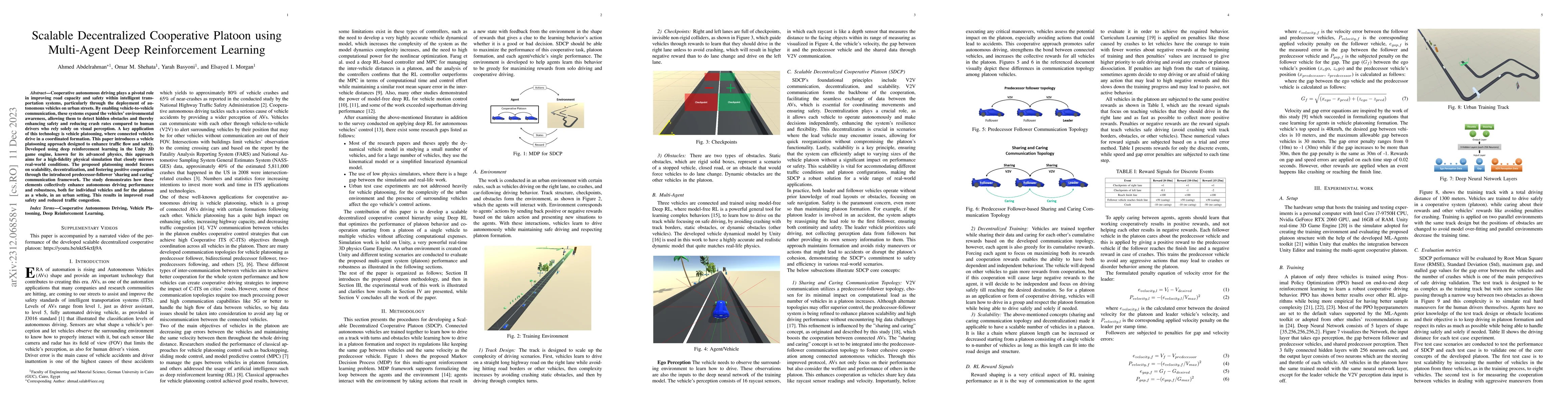 Thumbnail for Scalable Decentralized Cooperative Platoon using Multi-Agent Deep
  Reinforcement Learning