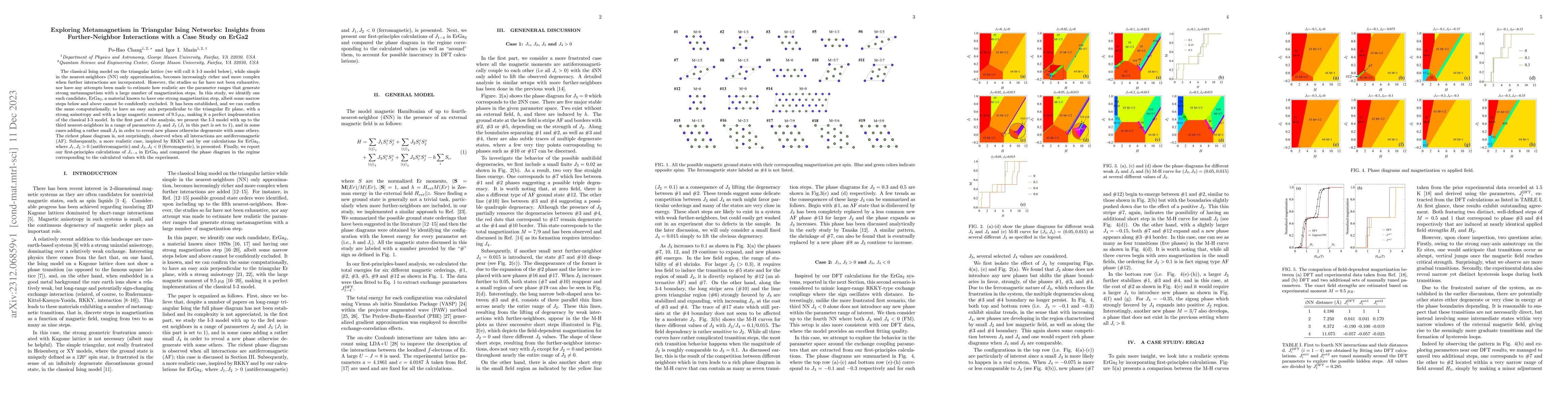Thumbnail for Exploring Metamagnetism in Triangular Ising Networks: Insights from
  Further-Neighbor Interactions with a Case Study on ErGa2
