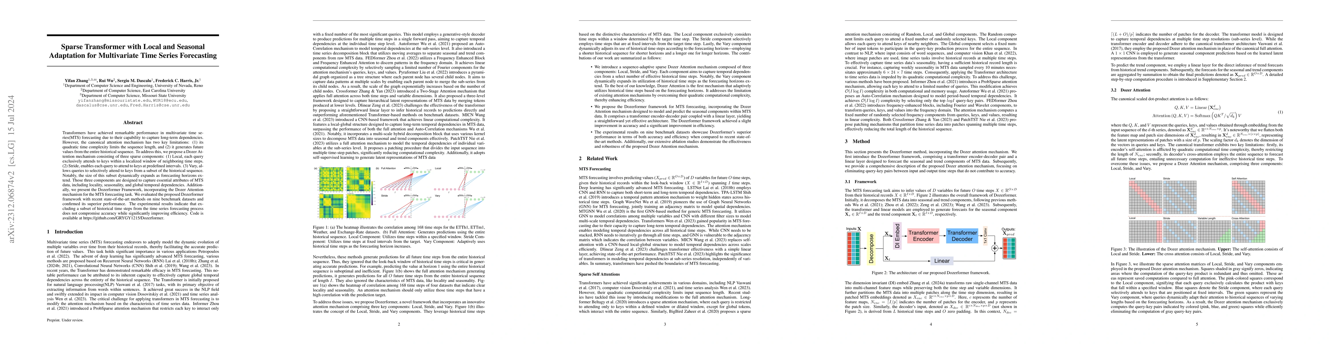 Thumbnail for Sparse Transformer with Local and Seasonal Adaptation for Multivariate
  Time Series Forecasting