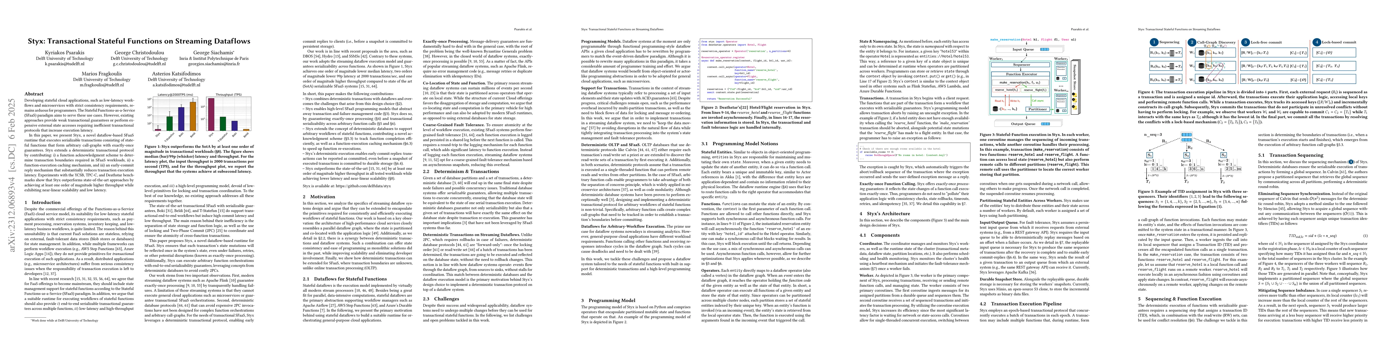 Thumbnail for Styx: Transactional Stateful Functions on Streaming Dataflows