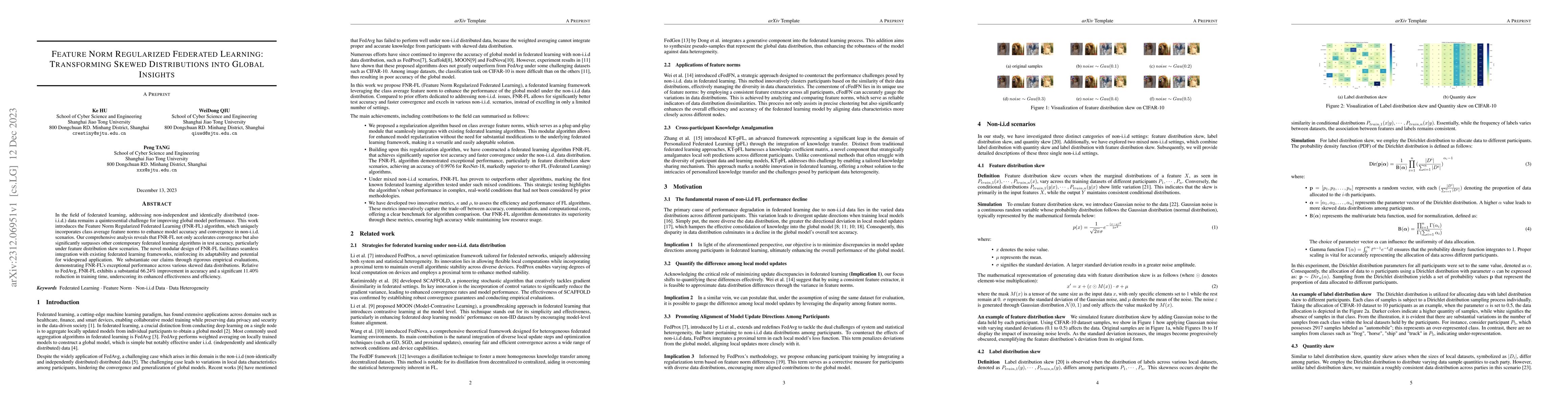 Thumbnail for Feature Norm Regularized Federated Learning: Transforming Skewed
  Distributions into Global Insights