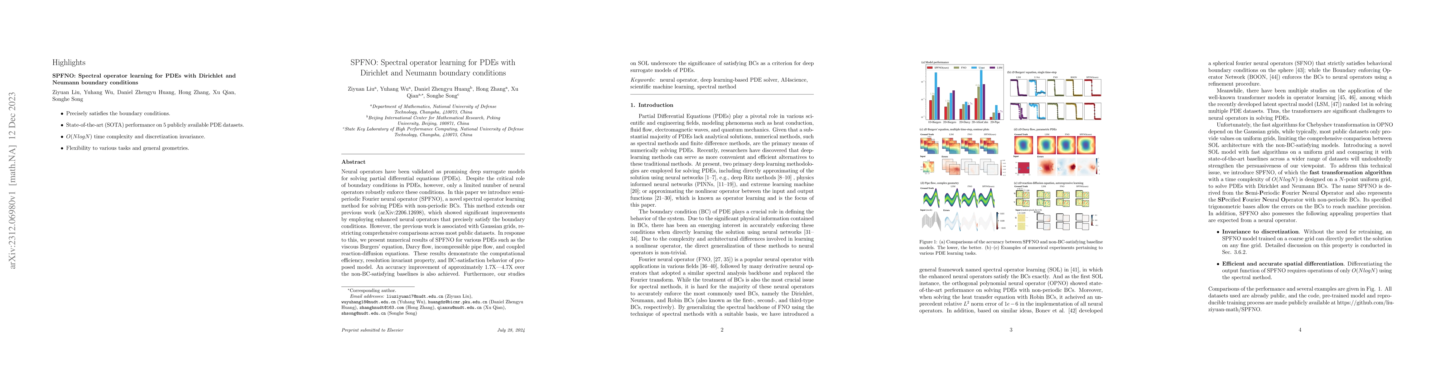 Thumbnail for SPFNO: Spectral operator learning for PDEs with Dirichlet and Neumann
  boundary conditions