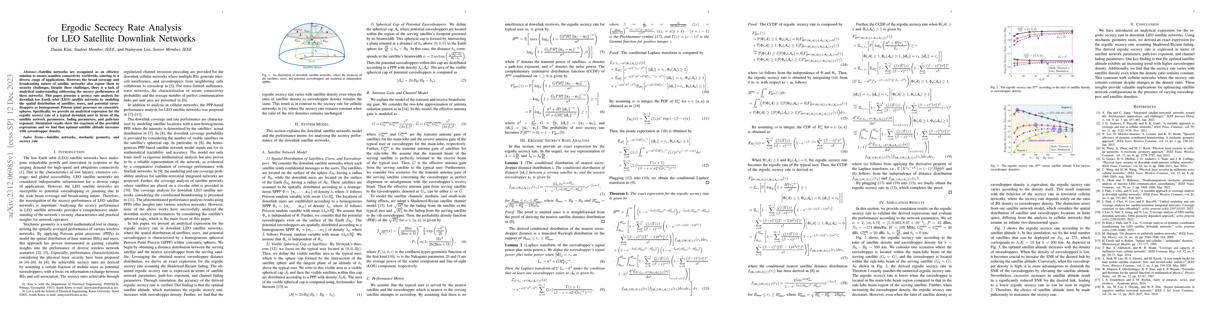 Thumbnail for Ergodic Secrecy Rate Analysis for LEO Satellite Downlink Networks