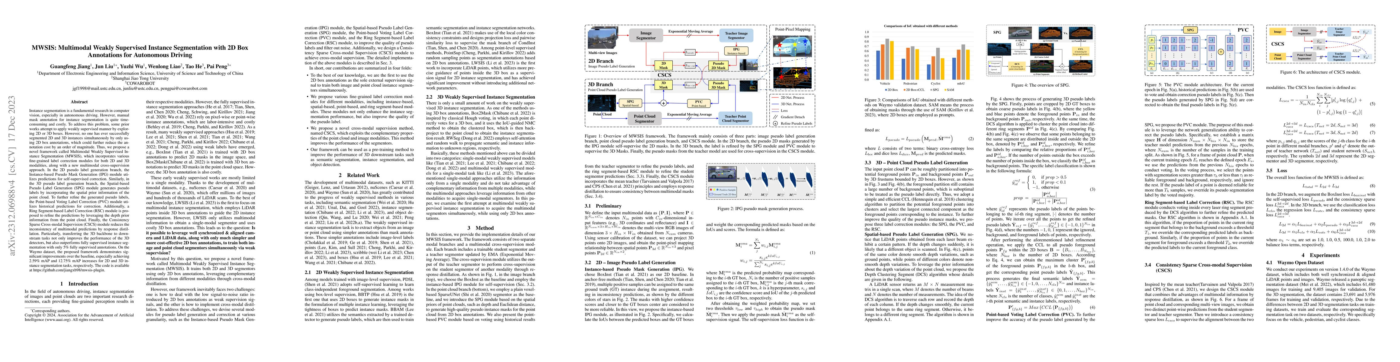 Thumbnail for MWSIS: Multimodal Weakly Supervised Instance Segmentation with 2D Box
  Annotations for Autonomous Driving