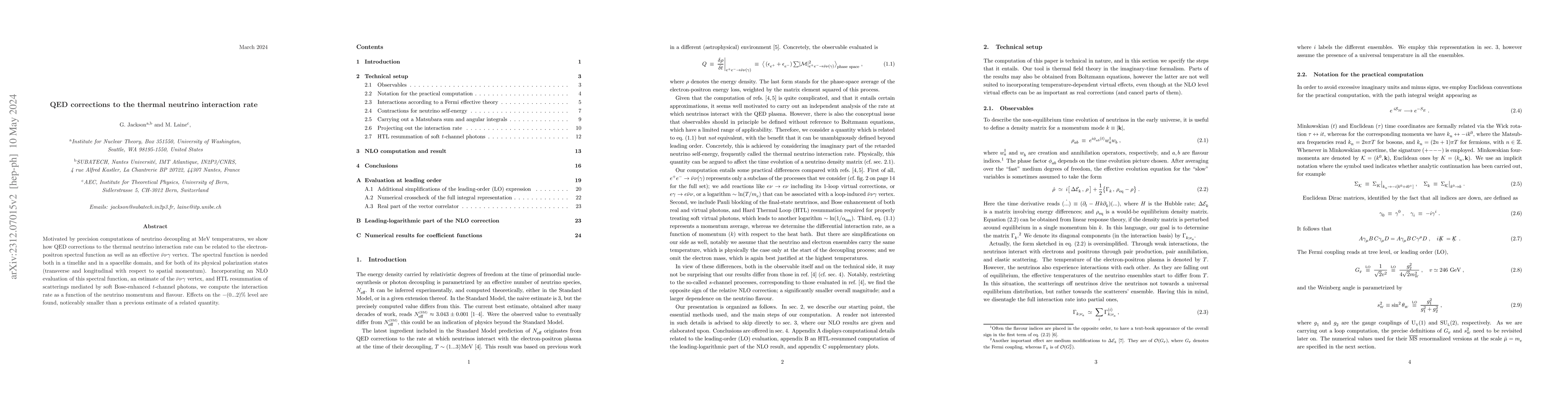 Thumbnail for QED corrections to the thermal neutrino interaction rate