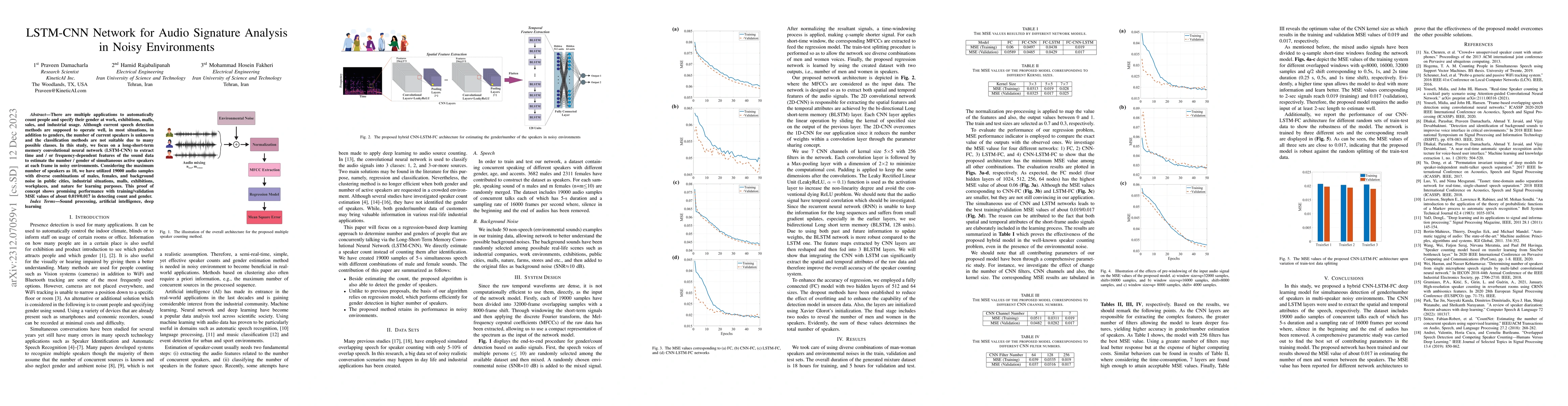 Thumbnail for LSTM-CNN Network for Audio Signature Analysis in Noisy Environments