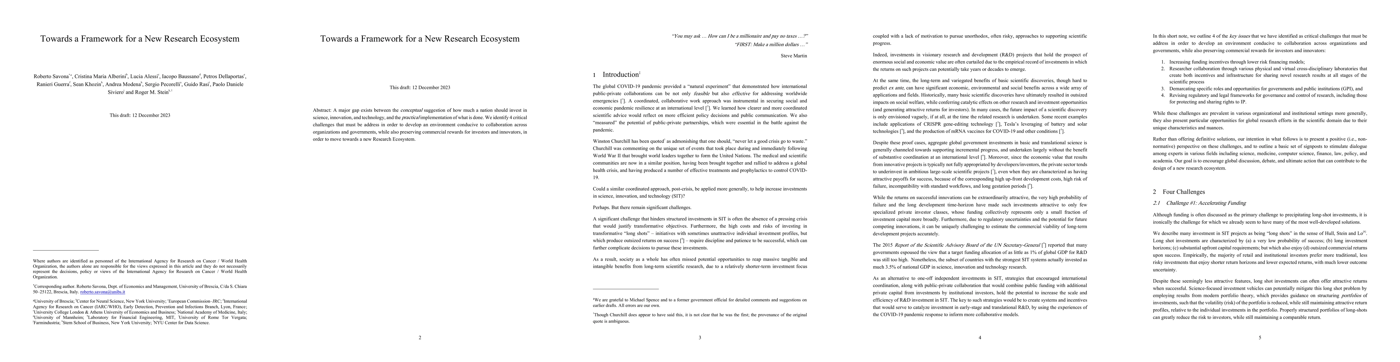 Thumbnail for Towards a Framework for a New Research Ecosystem