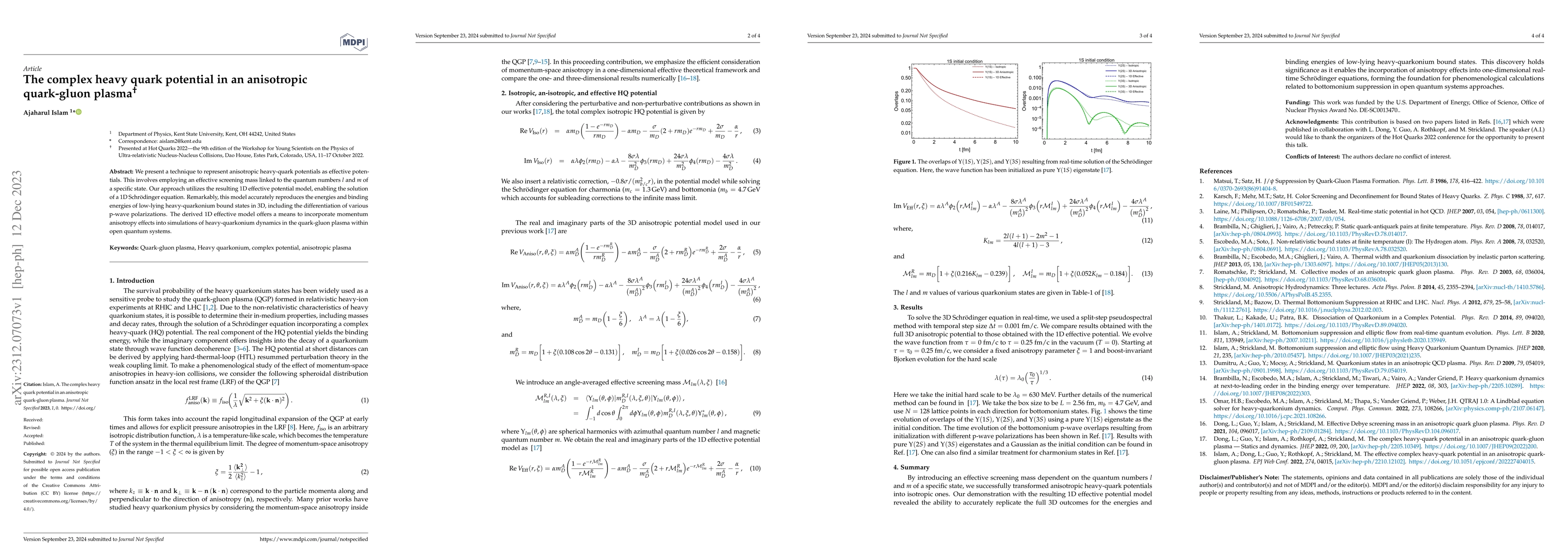 Thumbnail for The complex heavy quark potential in an anisotropic quark-gluon plasma