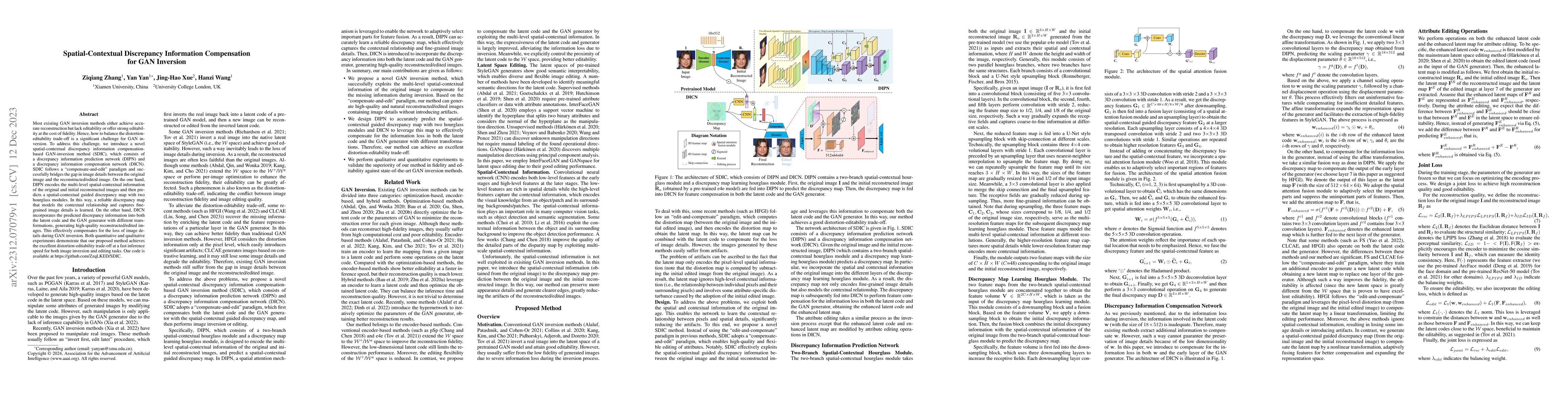 Thumbnail for Spatial-Contextual Discrepancy Information Compensation for GAN
  Inversion