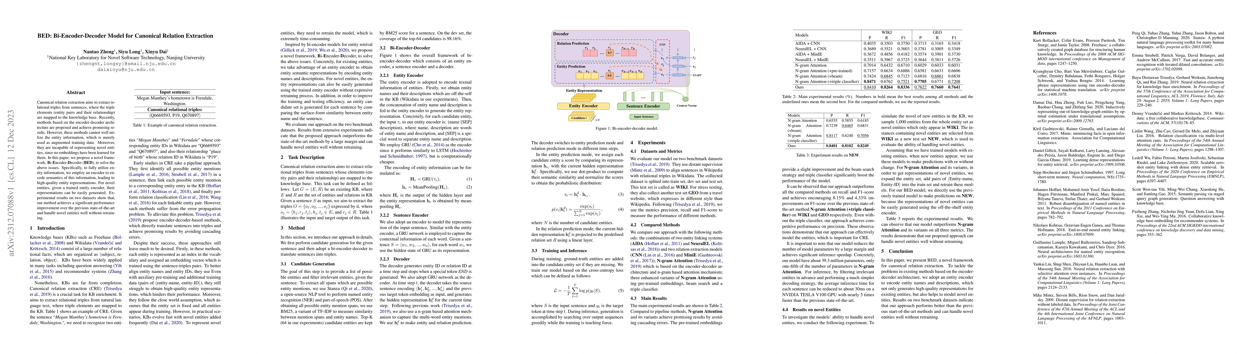 Thumbnail for BED: Bi-Encoder-Decoder Model for Canonical Relation Extraction