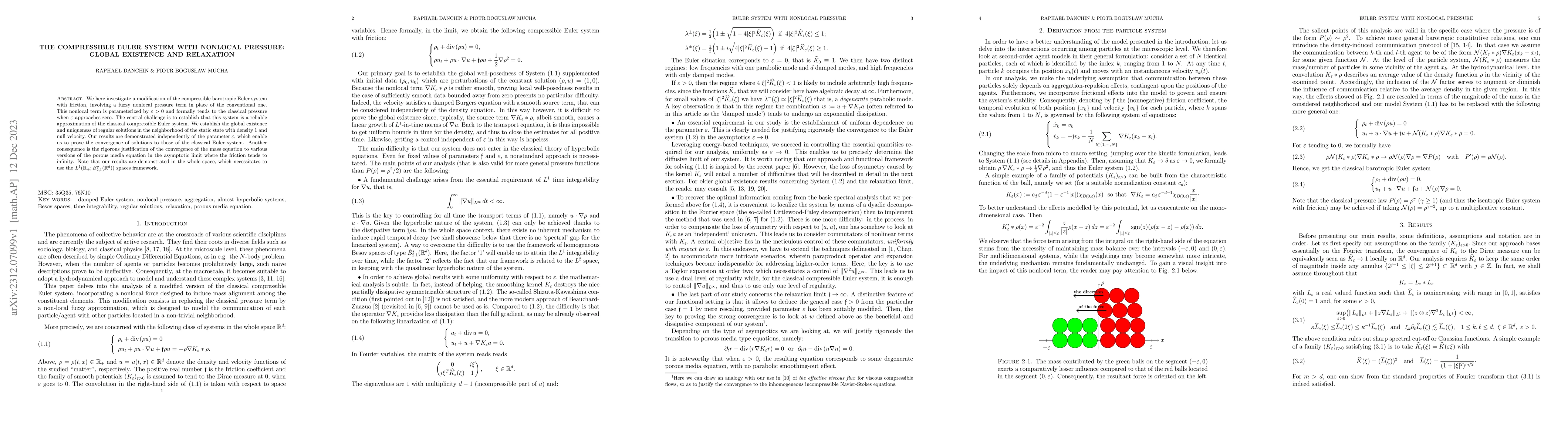 Thumbnail for The compressible Euler system with nonlocal pressure: Global existence
  and relaxation