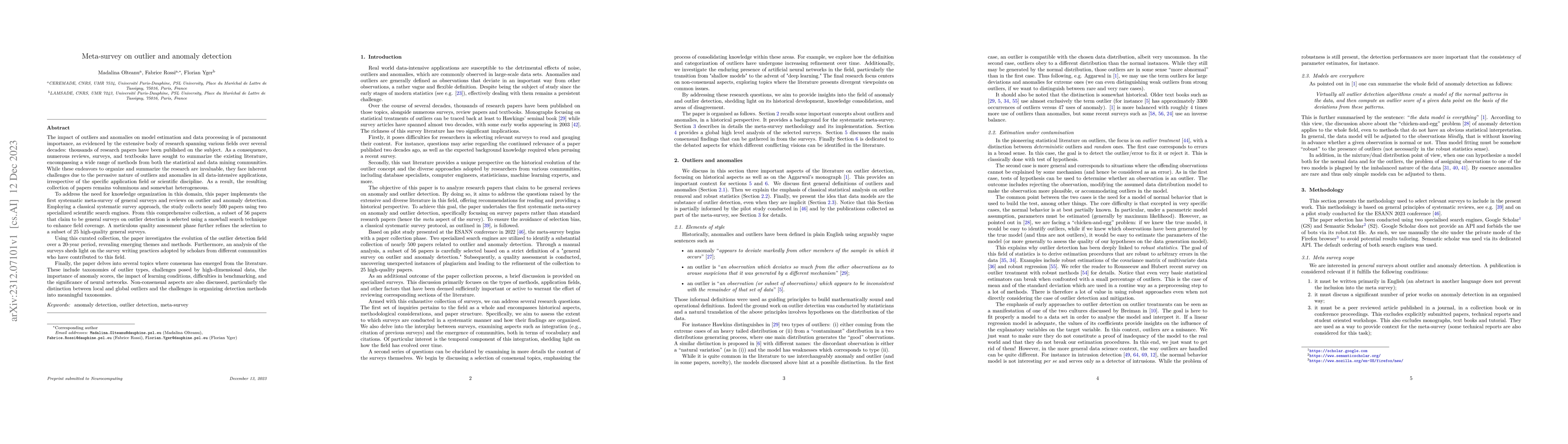 Thumbnail for Meta-survey on outlier and anomaly detection