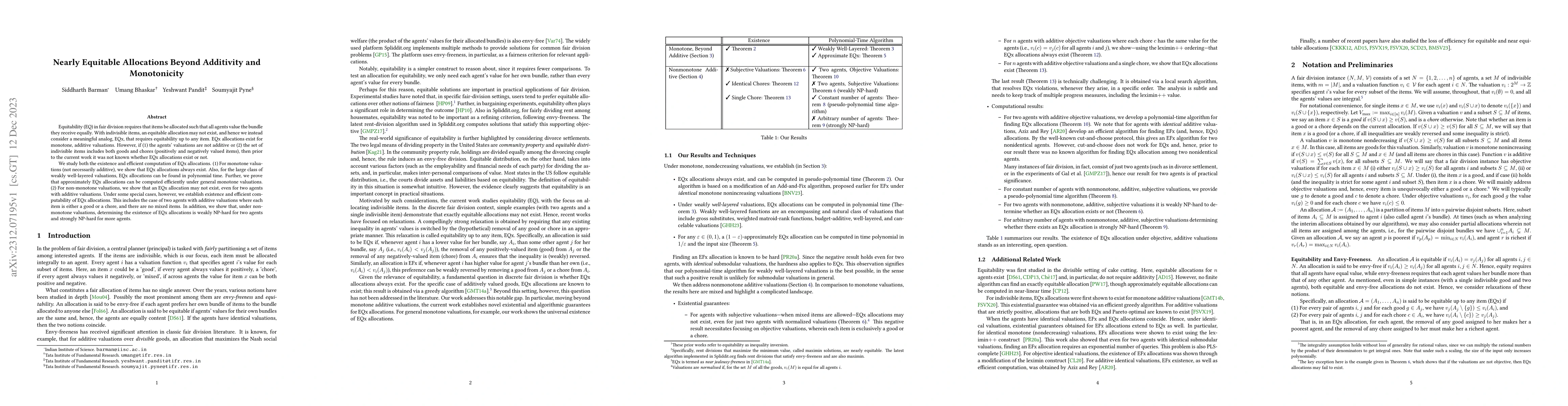 Thumbnail for Nearly Equitable Allocations Beyond Additivity and Monotonicity