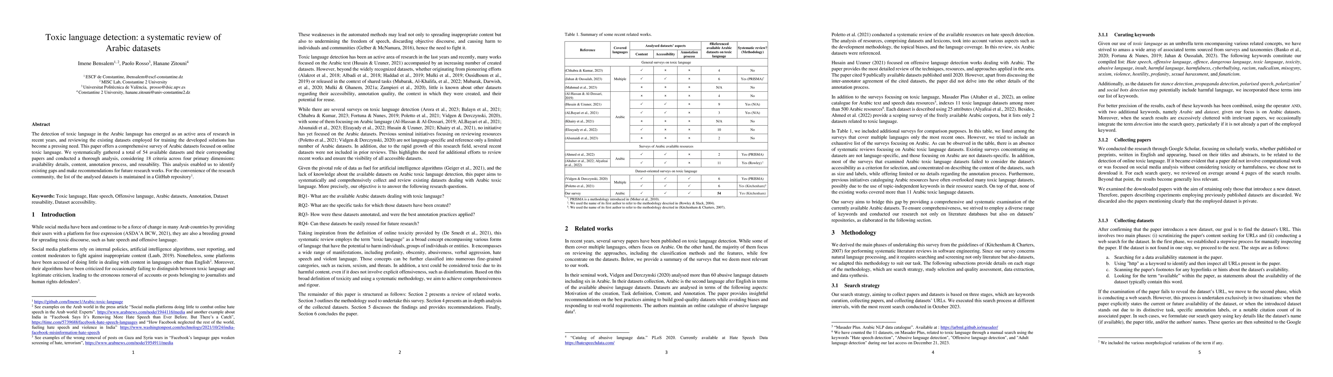 Thumbnail for Toxic language detection: a systematic review of Arabic datasets