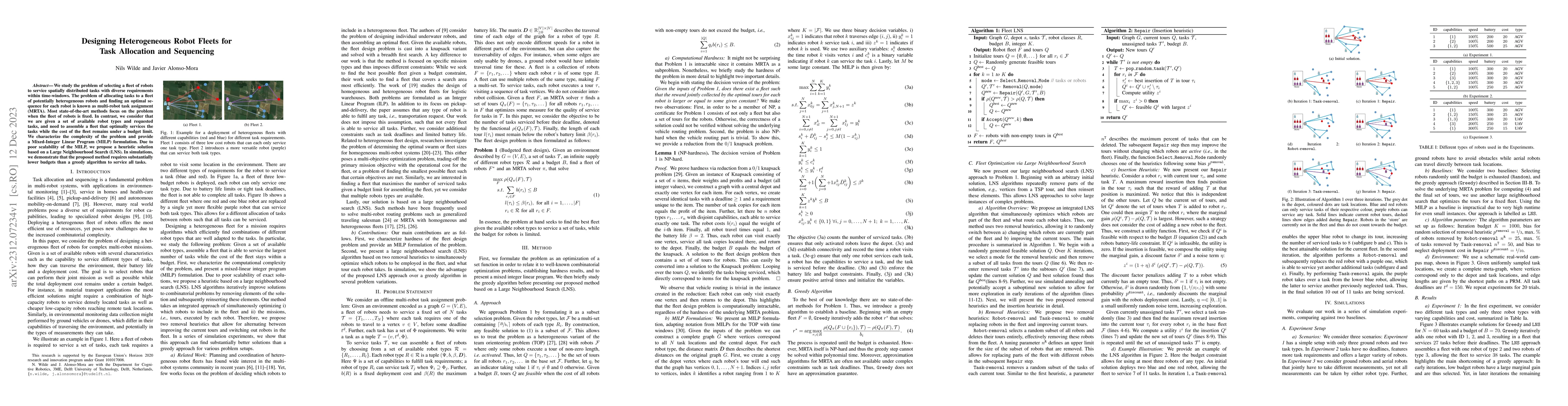 Thumbnail for Designing Heterogeneous Robot Fleets for Task Allocation and Sequencing