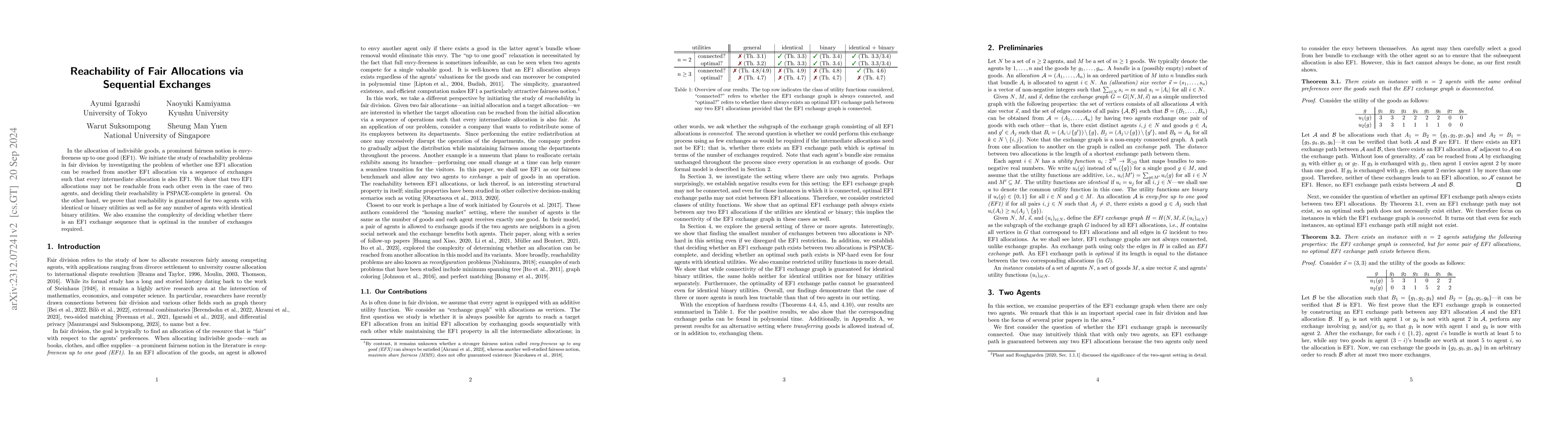 Thumbnail for Reachability of Fair Allocations via Sequential Exchanges