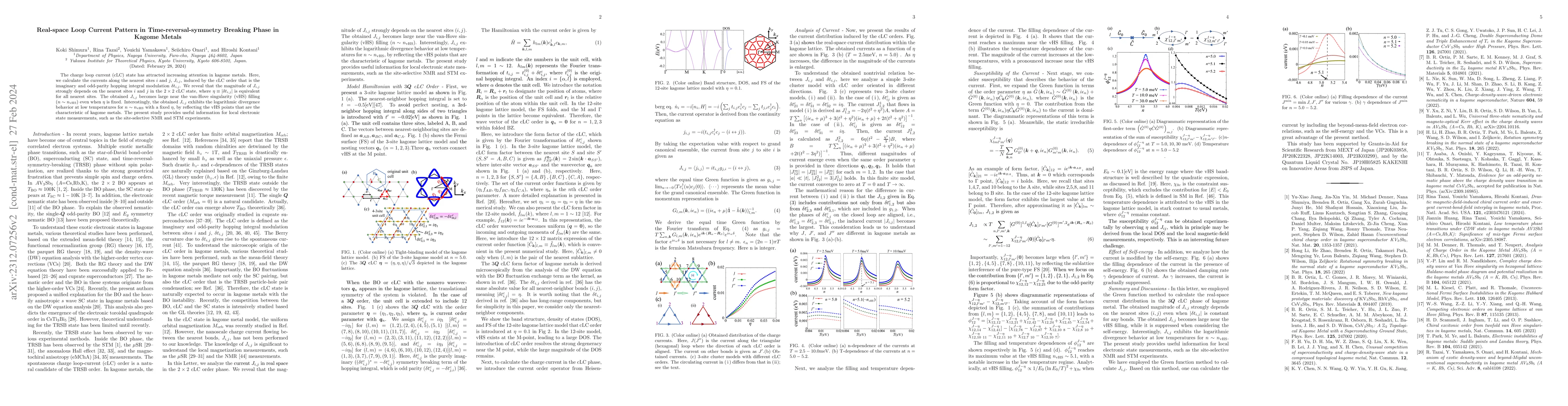 Thumbnail for Real-space Loop Current Pattern in Time-reversal-symmetry Breaking Phase
  in Kagome Metals