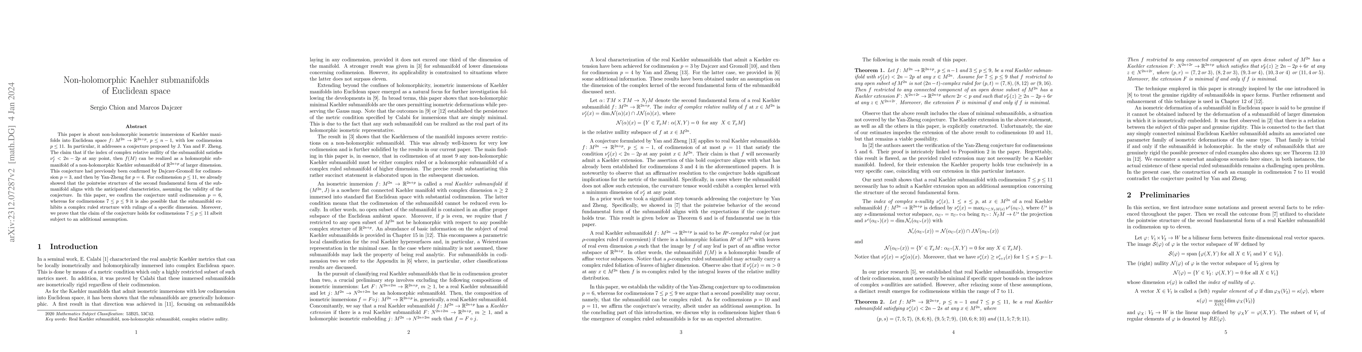 Thumbnail for Non-holomorphic Kaehler submanifolds of Euclidean space