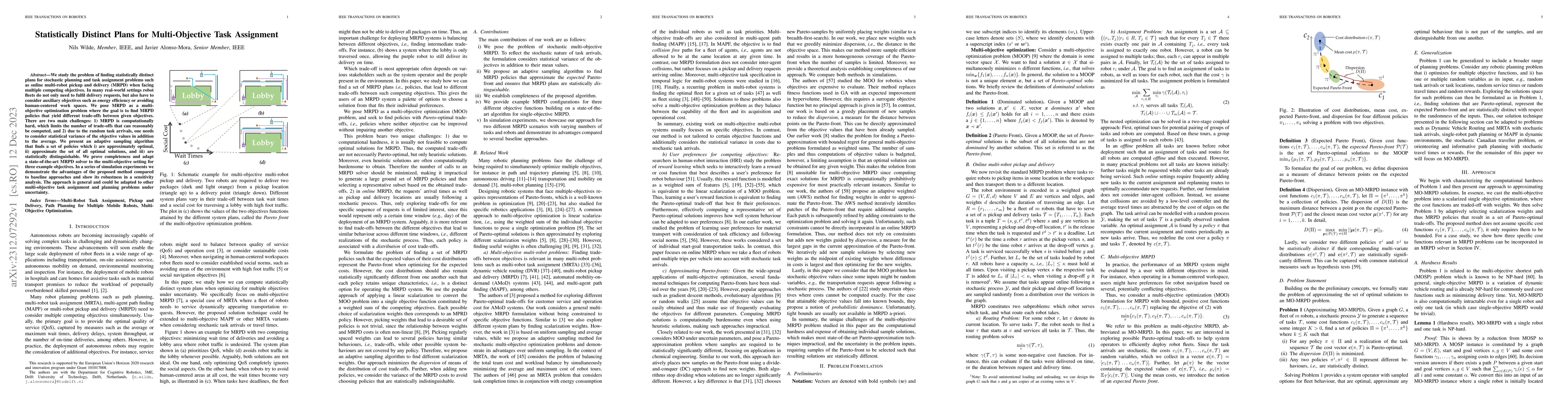 Thumbnail for Statistically Distinct Plans for Multi-Objective Task Assignment