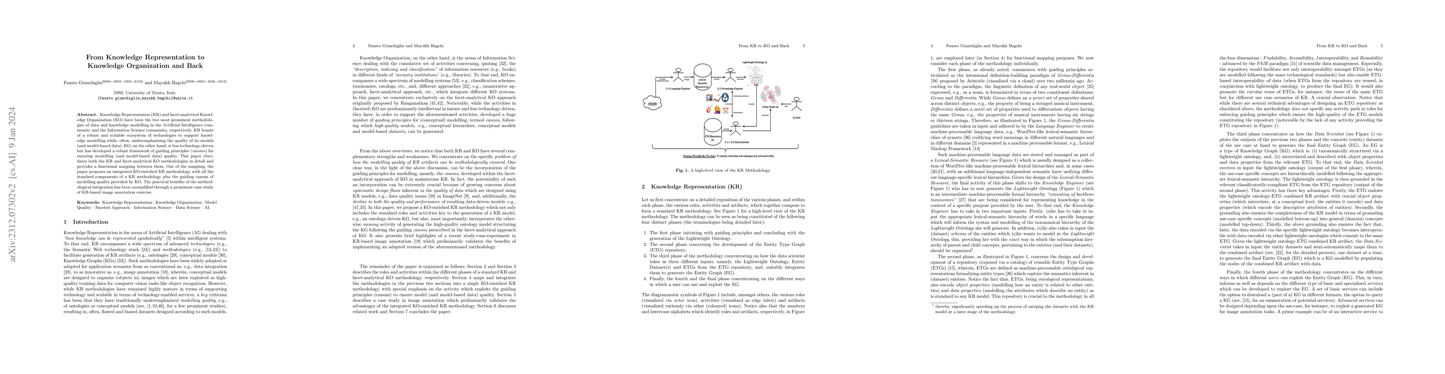 Thumbnail for From Knowledge Representation to Knowledge Organization and Back