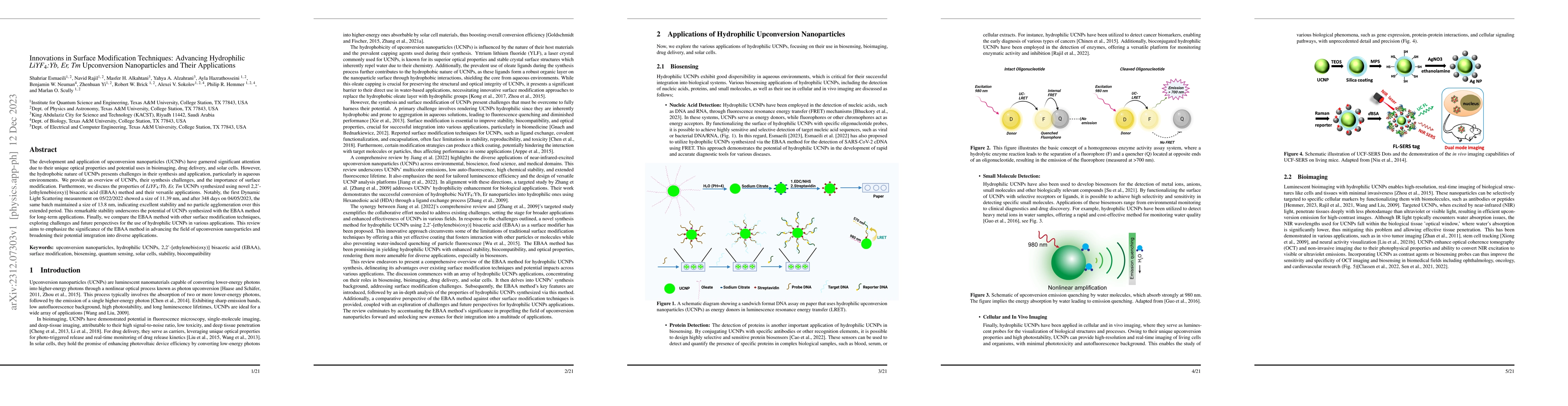Thumbnail for Innovations in Surface Modification Techniques: Advancing Hydrophilic
  \textit{LiYF$_{4}$:Yb, Er, Tm} Upconversion Nanoparticles and Their
  Applications