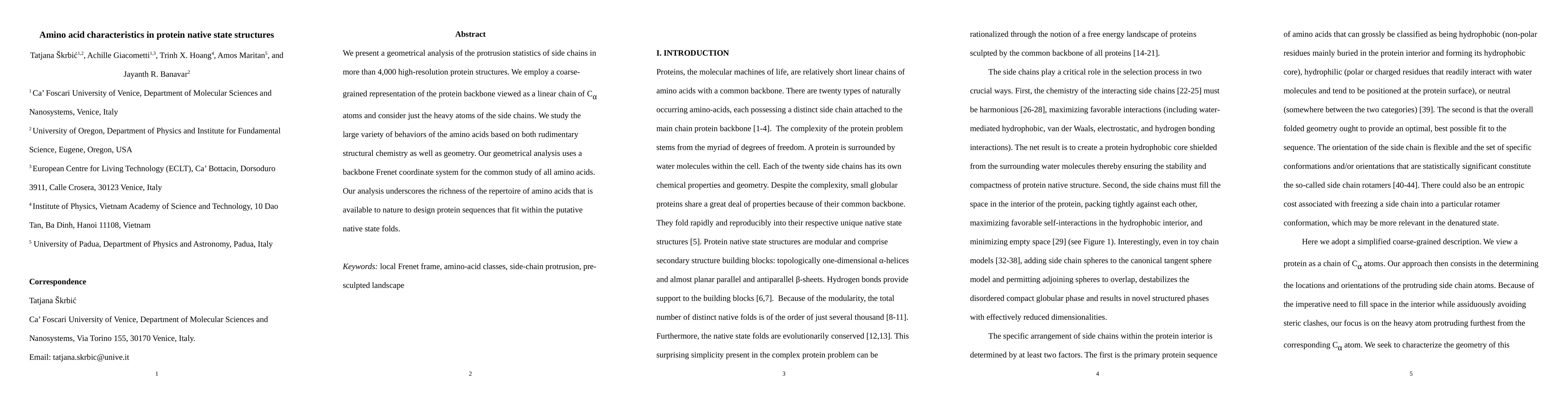 Thumbnail for Amino acid characteristics in protein native state structures