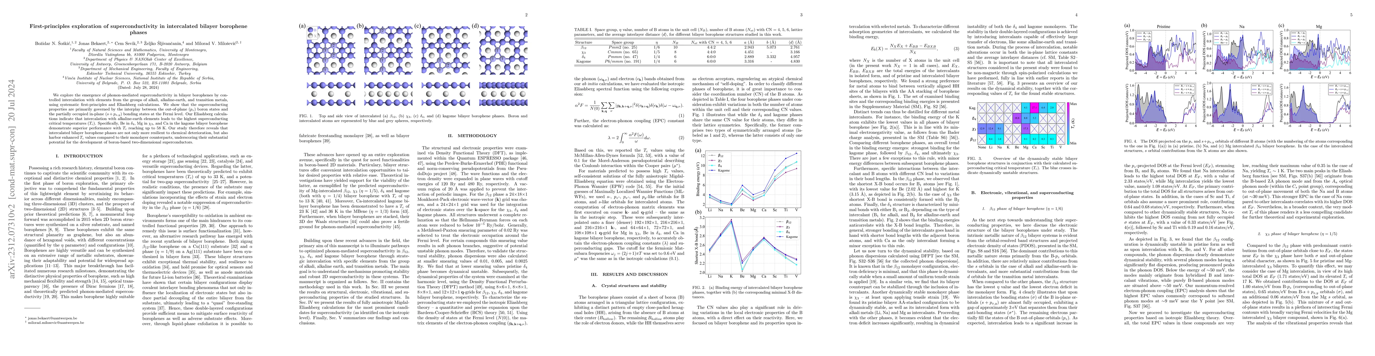 Thumbnail for First-principles exploration of superconductivity in intercalated
  bilayer borophene phases