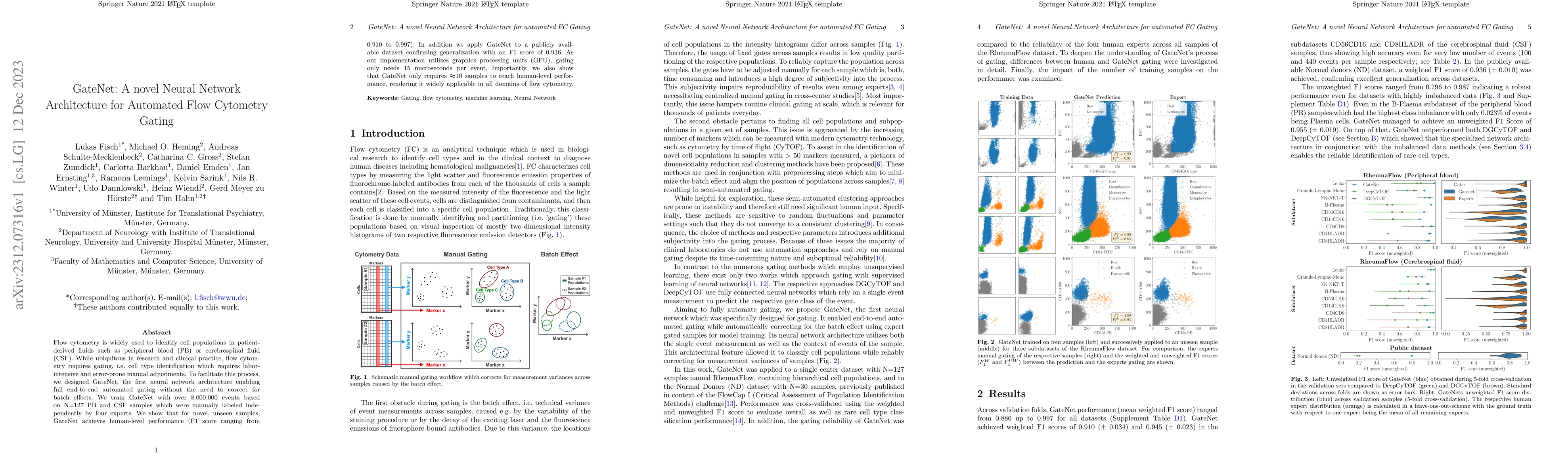 Thumbnail for GateNet: A novel Neural Network Architecture for Automated Flow
  Cytometry Gating
