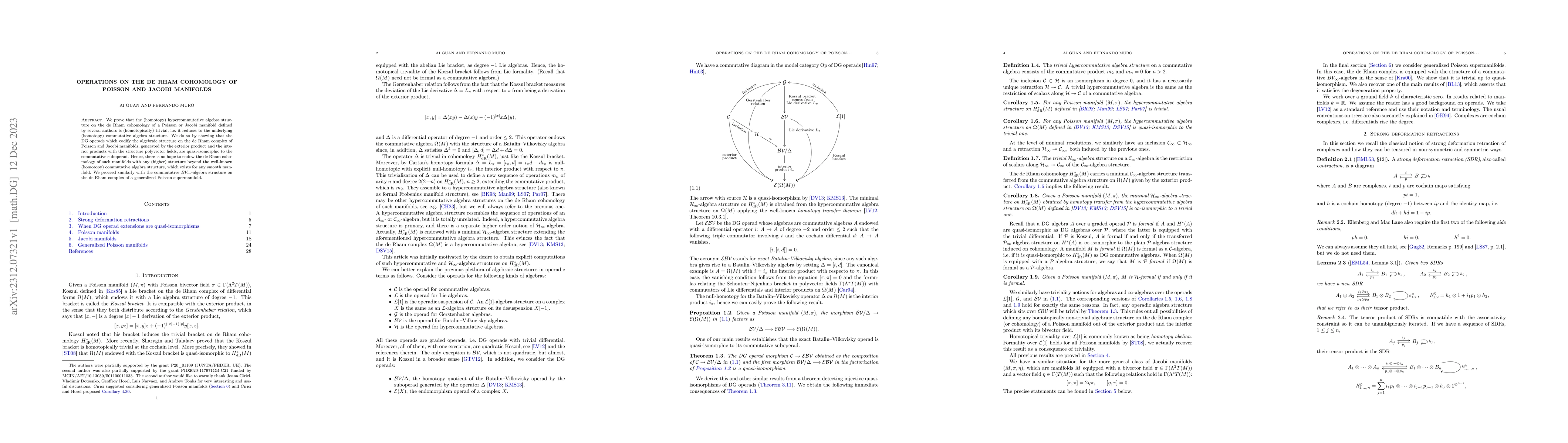 Thumbnail for Operations on the de Rham cohomology of Poisson and Jacobi manifolds