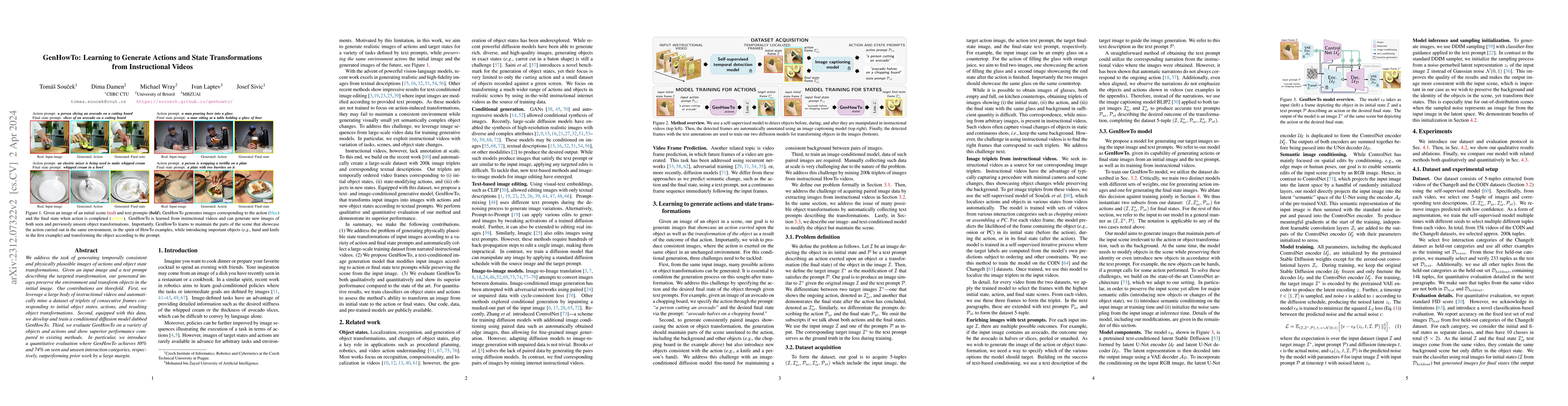 Thumbnail for GenHowTo: Learning to Generate Actions and State Transformations from
  Instructional Videos